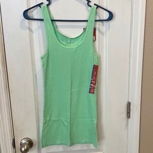 Mossimo Lime Green Ribbed Tank Top - Large - NWT